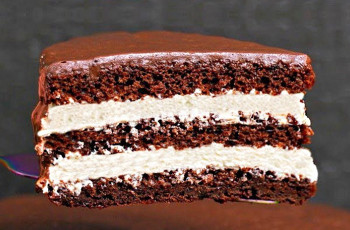 Шоколадный торт с творожно-сметанным кремом