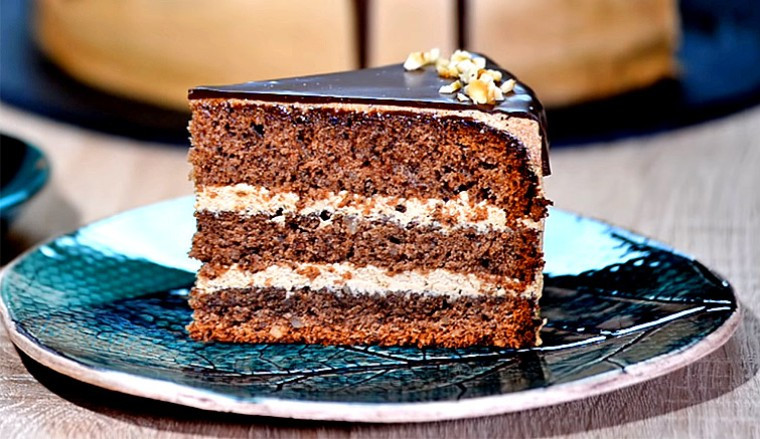 Шоколадный орехово-кофейный торт