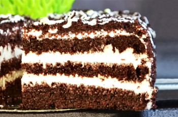 Шоколадный торт со сливочно-сметанным кремом «Черный принц»