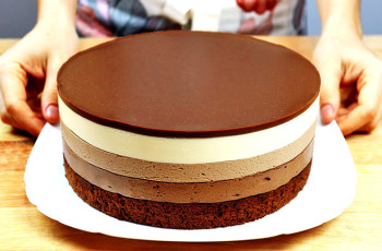 Шоколадный торт «Три шоколада»
