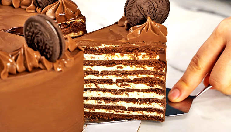 Шоколадный торт с кремом пломбир «OREO»