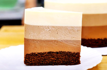 Муссовый торт на сметане «Три шоколада»
