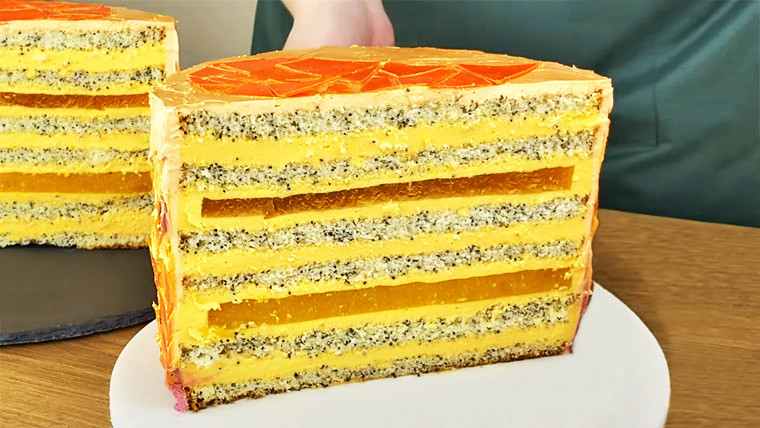 Торт с манго и сливочно-творожным муссом