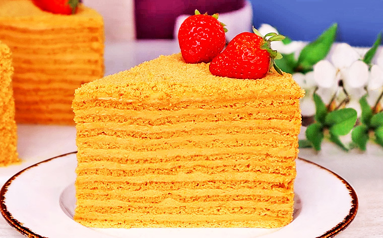Торт медовый | Рецепт | Домашний торт, Десерты, Вкусняшки