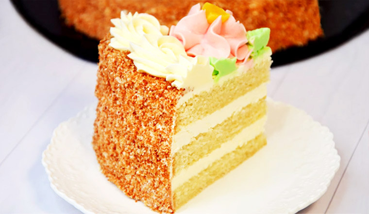 Бисквитно-желейный торт с суфле
