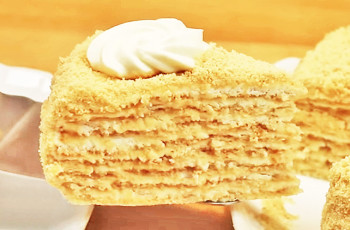 Ореховый торт со сметанно-сливочным кремом «Белочка»